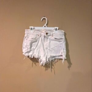 3/16 H&M White Denim Shorts